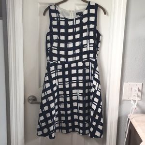 Brushstroke a-line dress